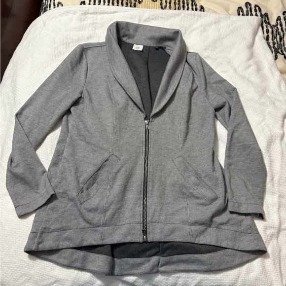 Cabi Drop-off pinstripe zip-up - gray color - Picture 2 of 13